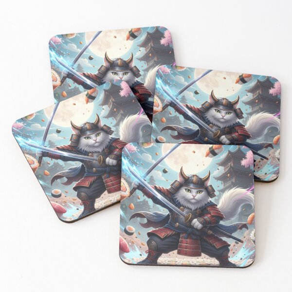 Item preview, “Samurai Sushi Cat: Warrior of the Roll” designed and sold by AG Clothing Shop.