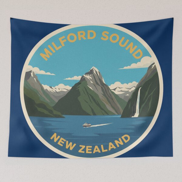 Item preview, Golden Milford Sound Travel Badge designed and sold by The Digital Compass.