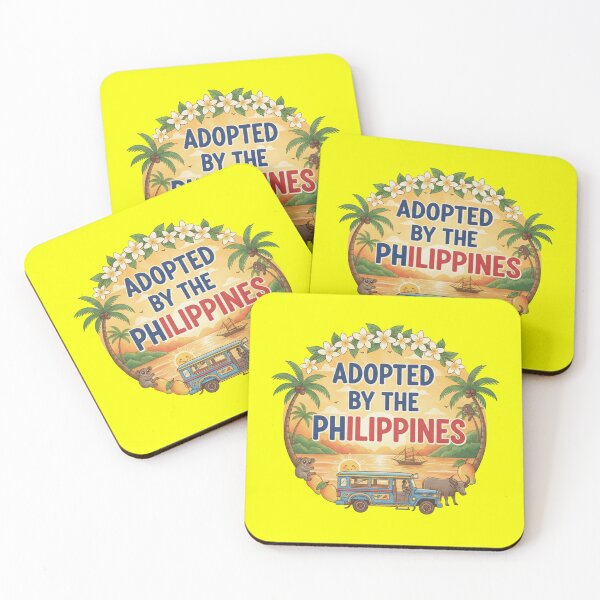 Item preview, Adopted by the Philippines - Tropical Illustration with Jeepney and Carabao designed and sold by opispot.com.