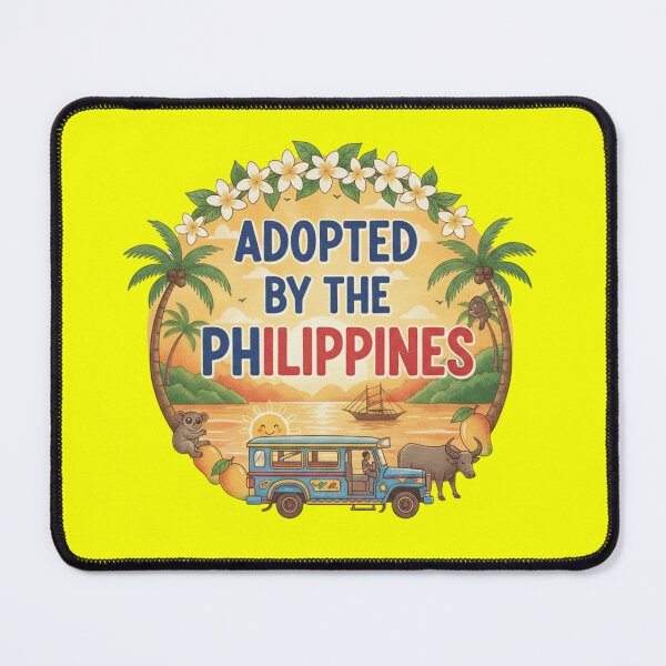 Item preview, Adopted by the Philippines - Tropical Illustration with Jeepney and Carabao designed and sold by opispot.com.