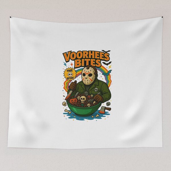Item preview, Voorhees Bites Classic T-Shirt | Funny Horror Cereal Parody Halloween Tee designed and sold by Dutenarafi.