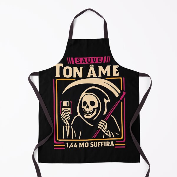 Item preview, Grim Reaper: Save Your Soul — Vintage Floppy Humor designed and sold by T-Chou.