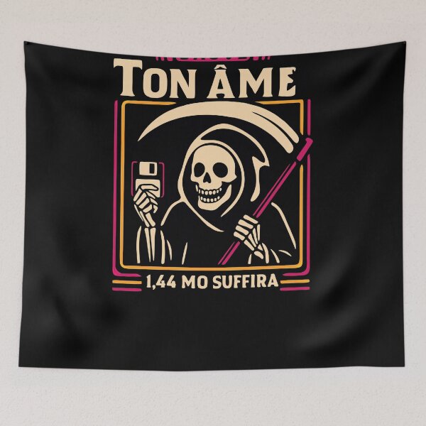 Item preview, Grim Reaper: Save Your Soul — Vintage Floppy Humor designed and sold by T-Chou.