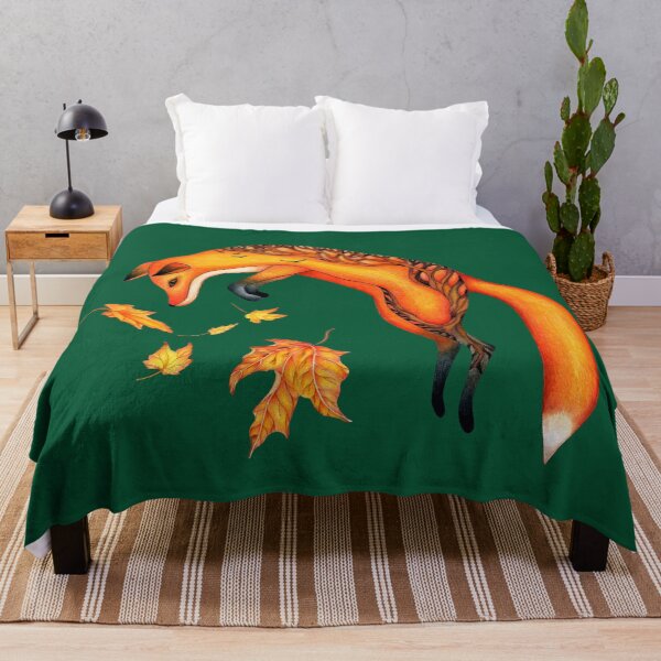 Item preview, Pouncing Fox & Autumn Leaves designed and sold by Christina Plumb.