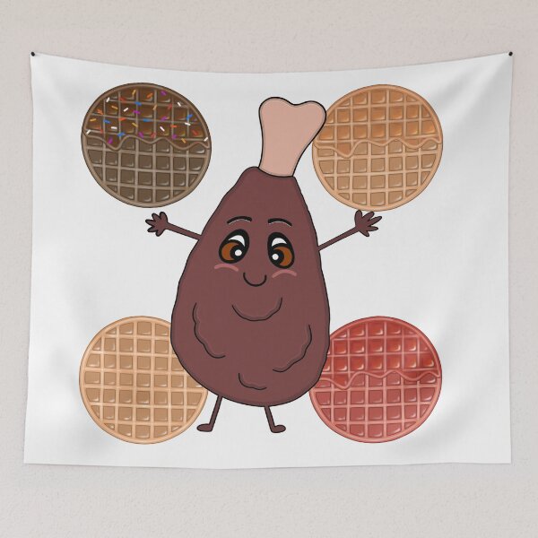 Item preview, Fried Chicken Leg And Waffles designed and sold by Sartoris Art.