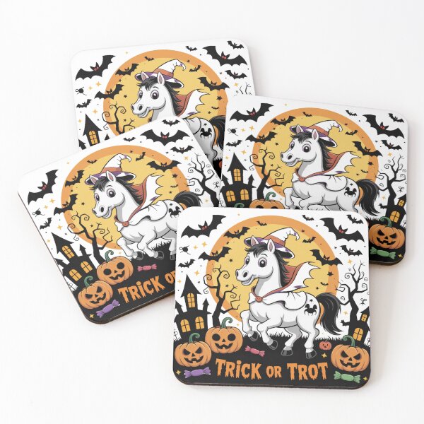 Item preview, Trick Or Trot Funny Halloween Horse Costume Retro Cartoon Spooky Equestrian Design designed and sold by RDRdesign.