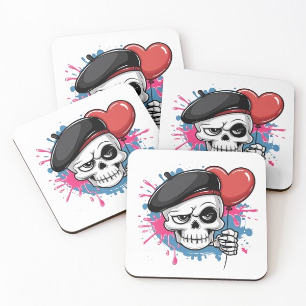 Item preview, Parisian Skull with Balloon Heart designed and sold by WeranovDesign.