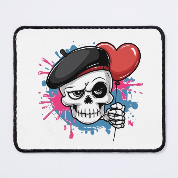 Item preview, Parisian Skull with Balloon Heart designed and sold by WeranovDesign.