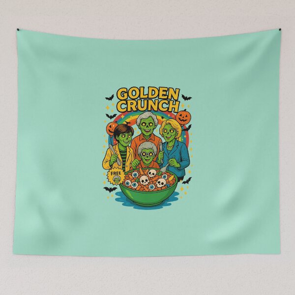 Item preview, Golden Crunch Classic T-Shirt | Funny Zombie Cereal Parody Halloween Tee designed and sold by Dutenarafi.