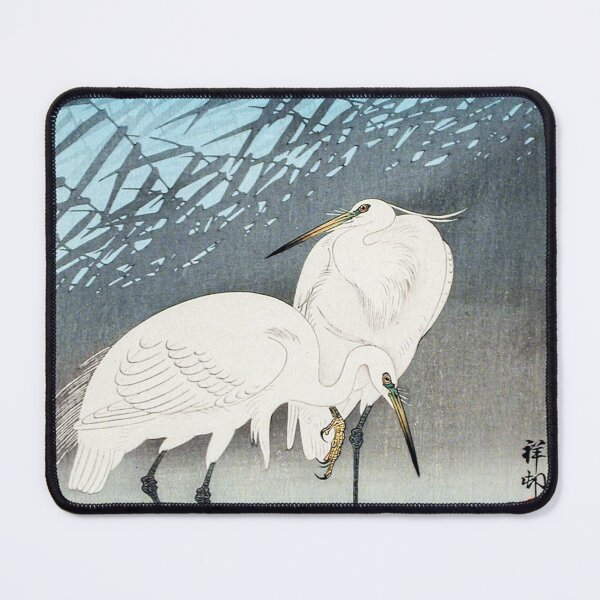 Item preview, Egrets and Reeds in Moonlight by Ohara Koson designed and sold by Carol LeBoeuf, Texas Artist.