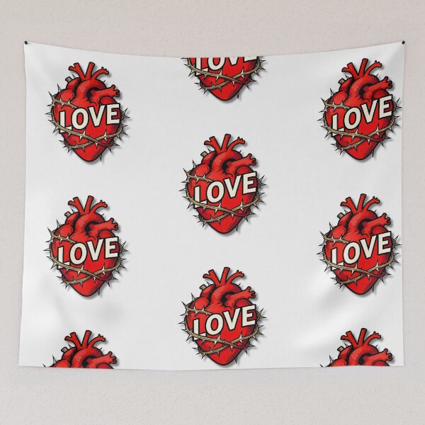 Item preview, A SACRED HEART AND A SUFFERING LOVE designed and sold by infinitearte.