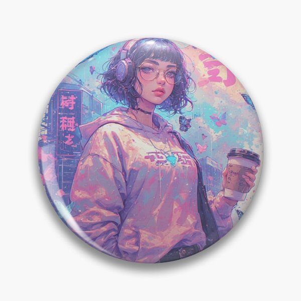 Item preview, Neon Dream Girl – Cyber City Aesthetic by NegarTv Designs designed and sold by NegarTv Designs.