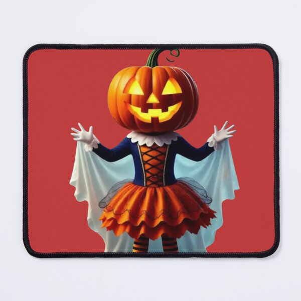 Item preview, smiling pumpkin girl with her halloween dress, cute pastel ghost sheet designed and sold by RISE Creations.