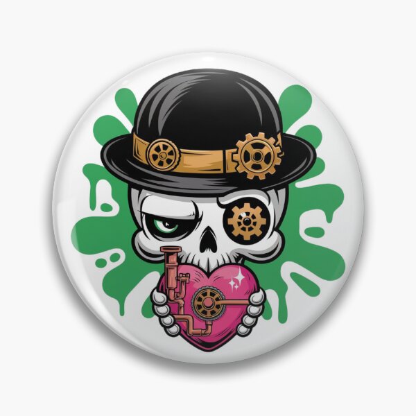 Item preview,  Steampunk Skull with Mechanical Heart designed and sold by WeranovDesign.
