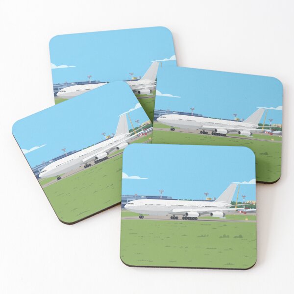 Item preview, Large Soviet Passenger Jet – Modern Airport Illustration designed and sold by EMairplanes.