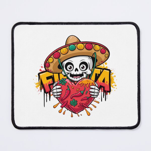 Item preview, Mexican Skull with Chili Heart designed and sold by WeranovDesign.