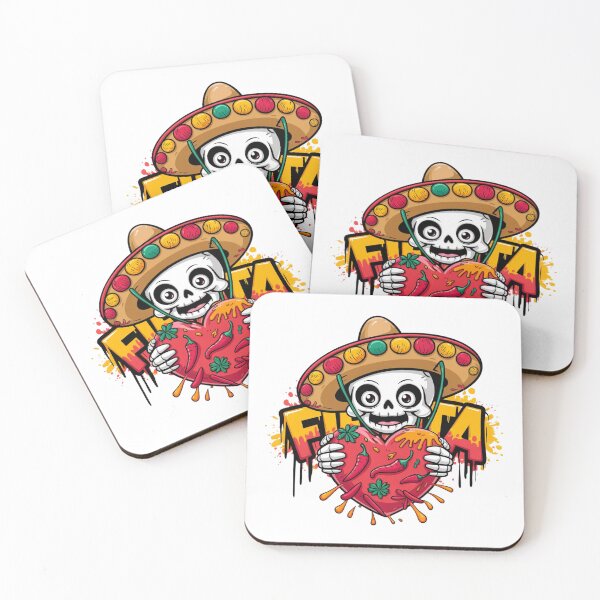 Item preview, Mexican Skull with Chili Heart designed and sold by WeranovDesign.