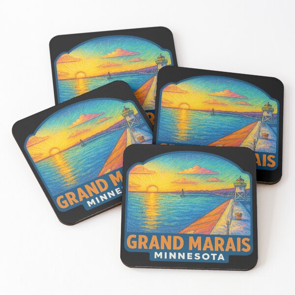 Item preview, Grand Marais, Minnesota - Lighthouse & Lake Superior designed and sold by gorff.