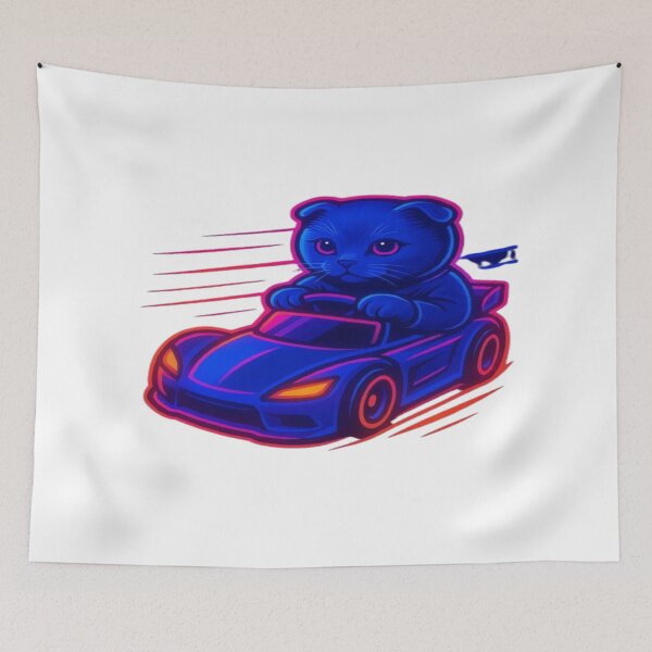 Item preview, Speed Cat — Cute Racing Cat Design designed and sold by GlowAIDesigns.