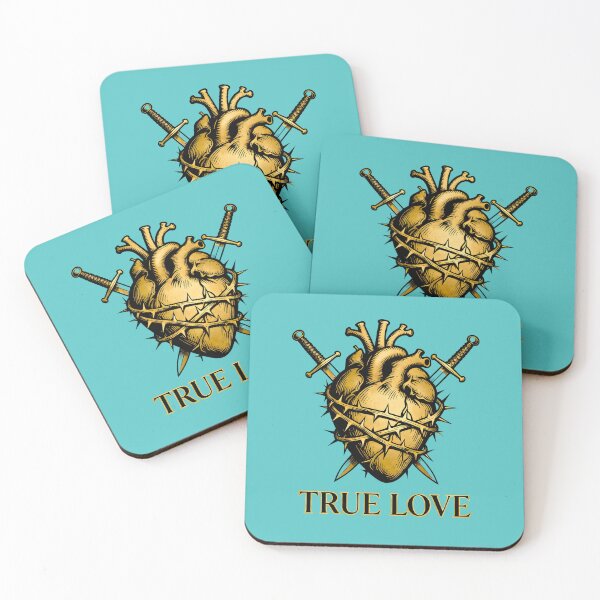 Item preview, A SACRED HEART WITH GOLD-COLOURED SWORDS designed and sold by infinitearte.