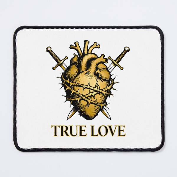 Item preview, A SACRED HEART WITH GOLD-COLOURED SWORDS designed and sold by infinitearte.