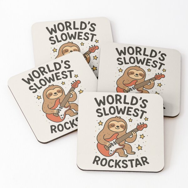 Item preview, SLOTH WORLD'S SLOWEST ROCKSTAR  designed and sold by HoneyBlizz.