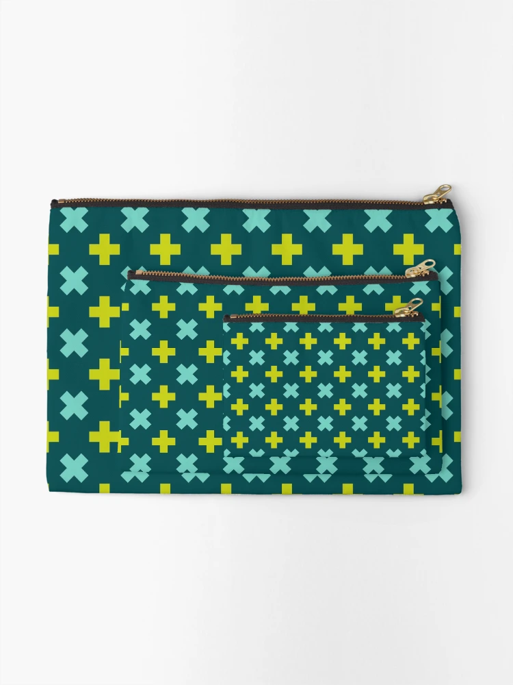 Thumbnail 2 of 4, Zipper Pouch, Geometric Pattern: Lucile: Spring designed and sold by Red Wolf.