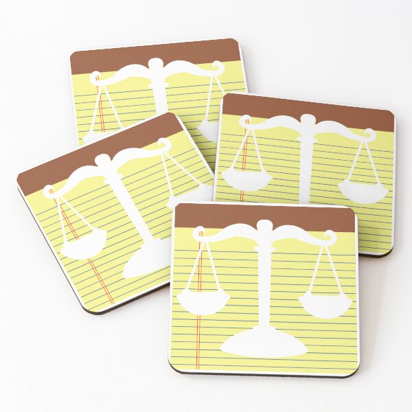 Item preview, Negative Space Scales of Justice | Legal Pad Law Student Aesthetic Design designed and sold by MagicMe-JD.
