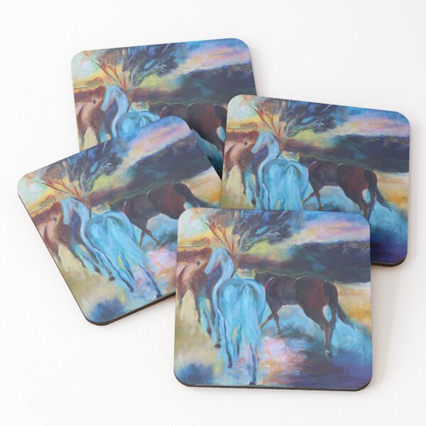 Item preview, Free Spirit horses running at Sunset designed and sold by angebunner.