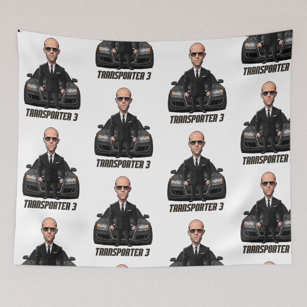 Artikelvorschau, Lustige Karikatur Jason Statham Transporter 3 entworfen und verkauft von vectorlove.