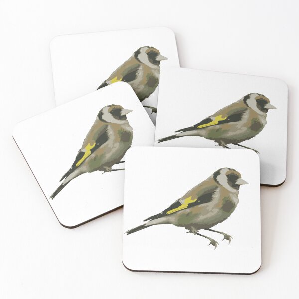 Item preview, Bright Goldfinch - Minimalist Digital Bird Artwork designed and sold by JunaFish.