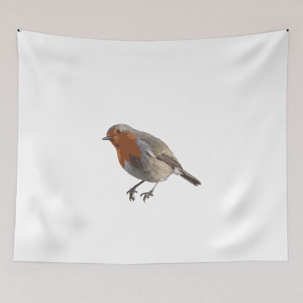 Item preview, Charming Robin - Minimalist Block Colour Bird Illustration designed and sold by JunaFish.