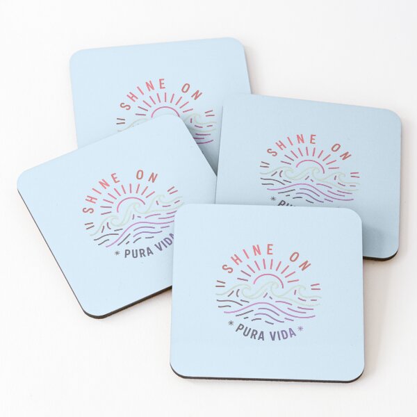 Item preview, SHINE ON - PURA VIDA Line Sketch Waves & Sunshine - Rainbow multi-tone designed and sold by Big Bang Canvas.