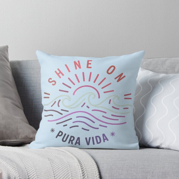 Item preview, SHINE ON - PURA VIDA Line Sketch Waves & Sunshine - Rainbow multi-tone designed and sold by Big Bang Canvas.