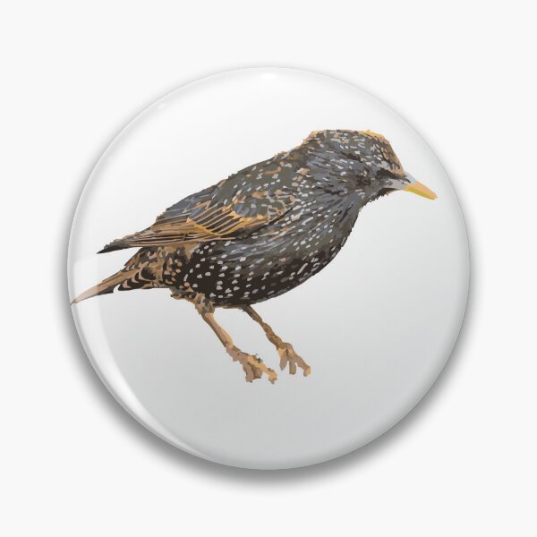 Item preview, Iridescent Starling - Bold Digital Bird Art in Block Colours designed and sold by JunaFish.
