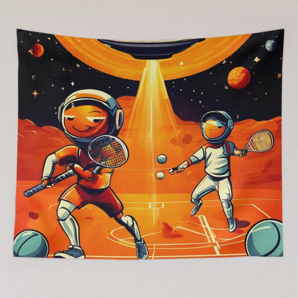 Item preview, Space Tennis Players, a Sporting Rivalry designed and sold by Zofia Sosnecka.