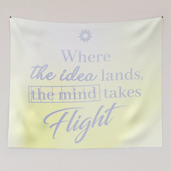 Item preview, WHERE THE IDEA LANDS, THE MIND TAKES FLIGHT-PALE LAVENDER designed and sold by LIS AND MELIVERSO.