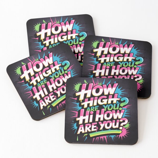 Item preview, How High Are You? | Hi How Are You? – Trippy Retro Typography Design designed and sold by ClearPulse.