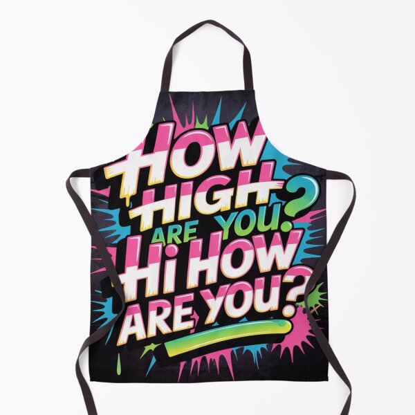 Item preview, How High Are You? | Hi How Are You? – Trippy Retro Typography Design designed and sold by ClearPulse.