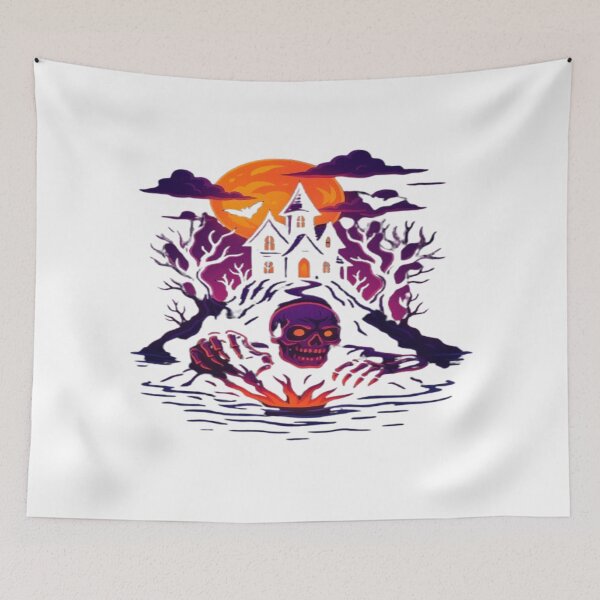 Item preview, Haunted Mansion — Skull Rising from the Lake designed and sold by GlowAIDesigns.