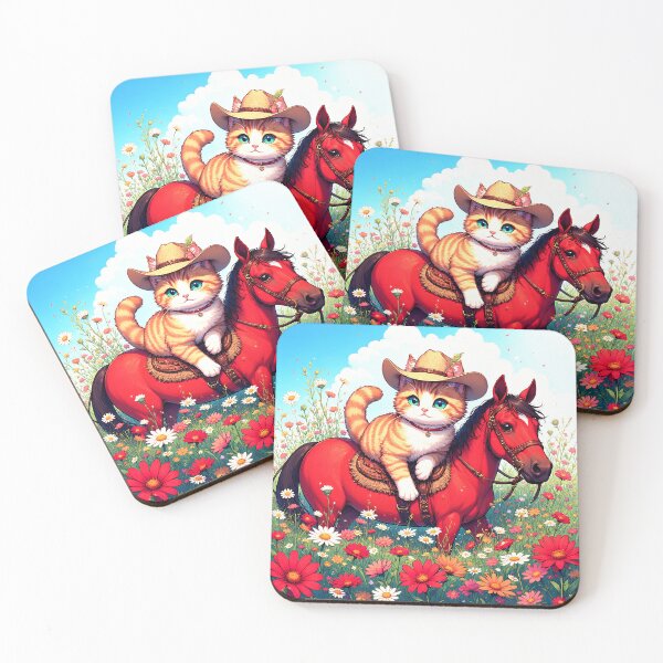 Item preview, The cat sitting on the red horse, the symbol of 2026. designed and sold by Natalia-Vlad.