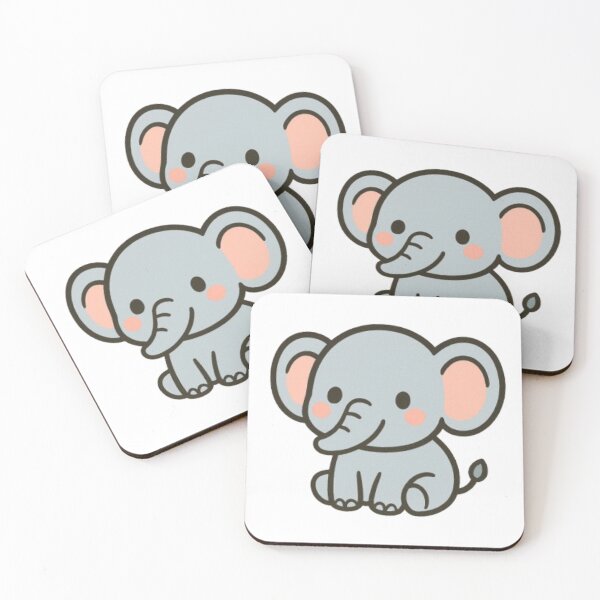 Item preview, Cute Kawaii Elephant Cartoon Illustration designed and sold by Top Tier Clothes.