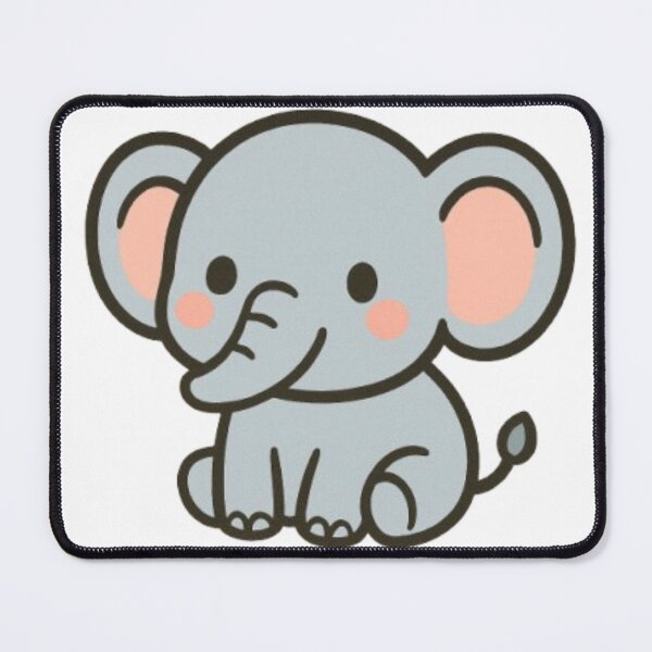 Item preview, Cute Kawaii Elephant Cartoon Illustration designed and sold by Top Tier Clothes.