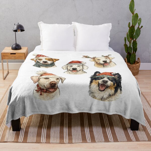 Item preview, Dogs Christmas Faces designed and sold by NicolasGlowArt.
