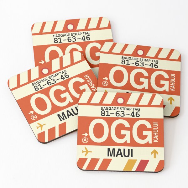Item preview, OGG Maui • Airport Code Art • Jet Age Design designed and sold by YHMDesigns.