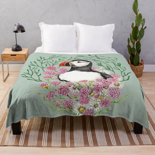 Item preview, Puffin in Sea Pinks designed and sold by Christina Plumb.