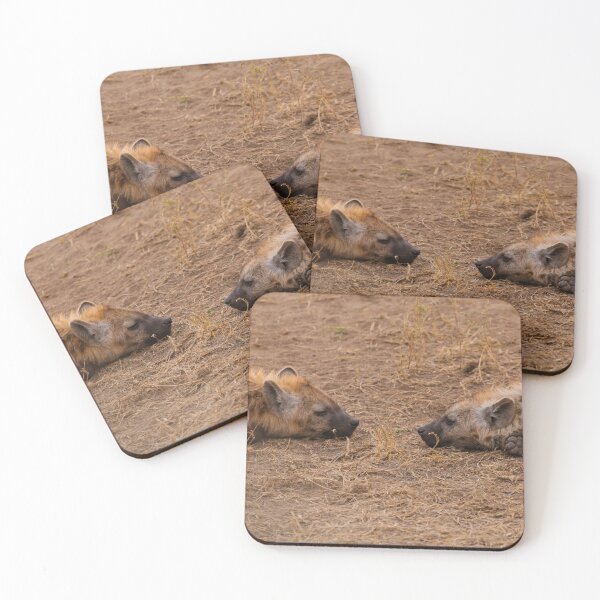 Item preview, Resting Spotted Hyenas in the African Savanna designed and sold by rabbitholephoto.