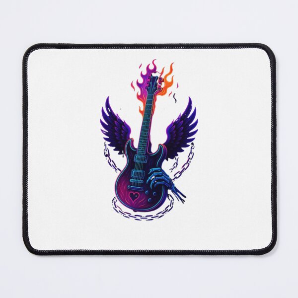 Item preview, Flaming Guitar of Freedom — Rock Spirit Design designed and sold by GlowAIDesigns.