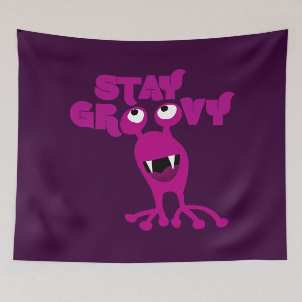 Item preview, stay groovy pink monster designed and sold by kobyakov.