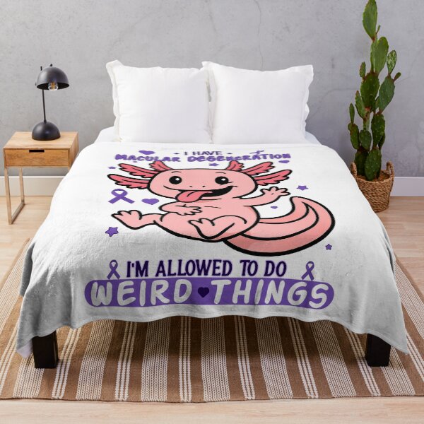 Item preview, I Have Macular Degeneration – Weird and Proud Axolotl designed and sold by Eyepatch-Jacks.